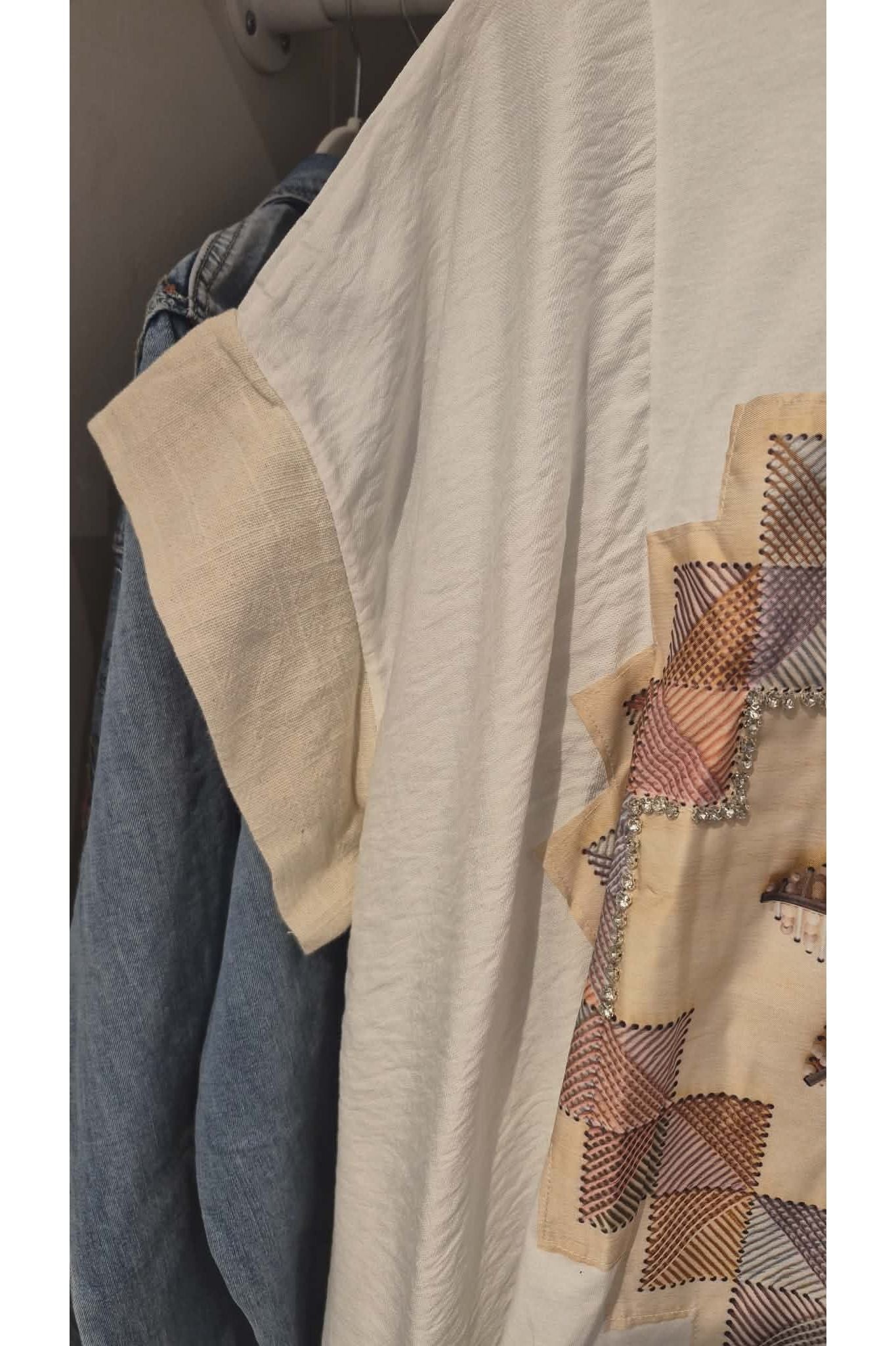 Oversized t-shirt met strass