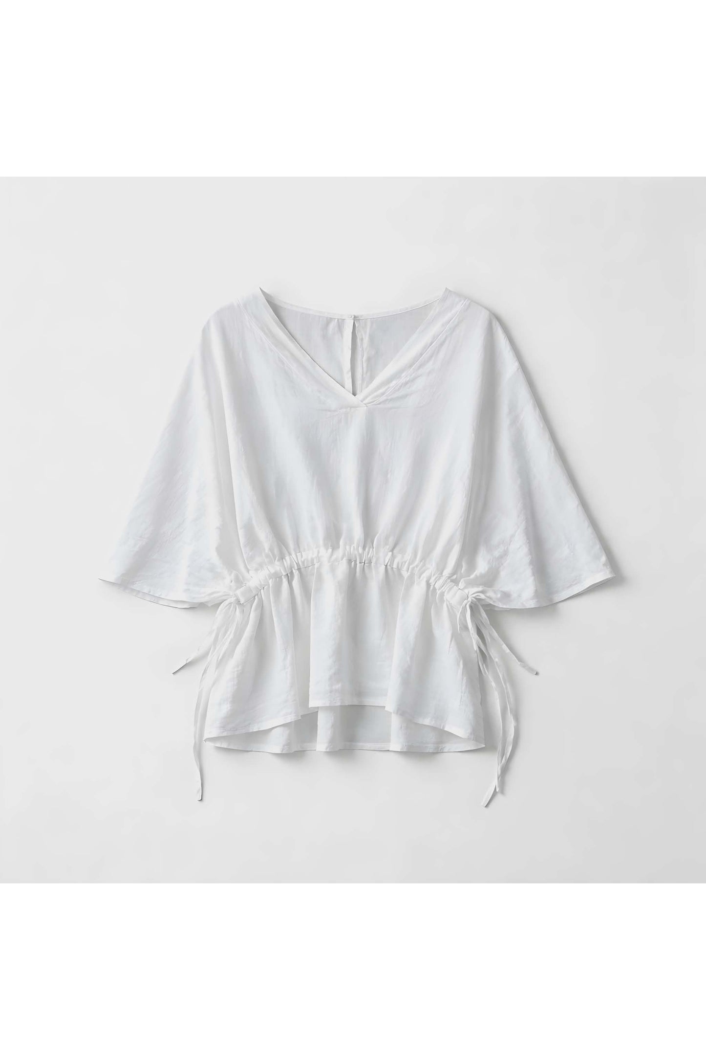 Bloes met verstelbare taille: Wit