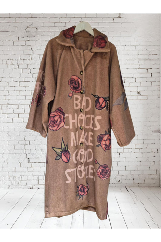 Lange Mantel met Print