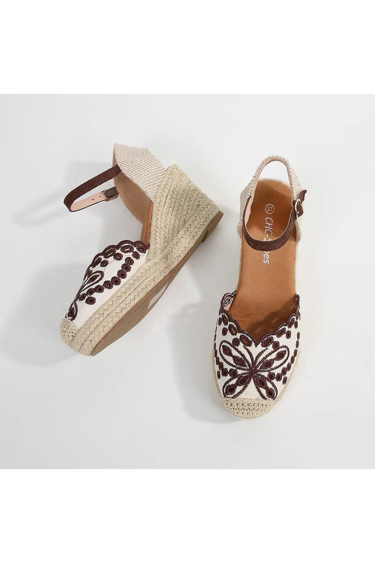 Sleehak ecru/donker bruin