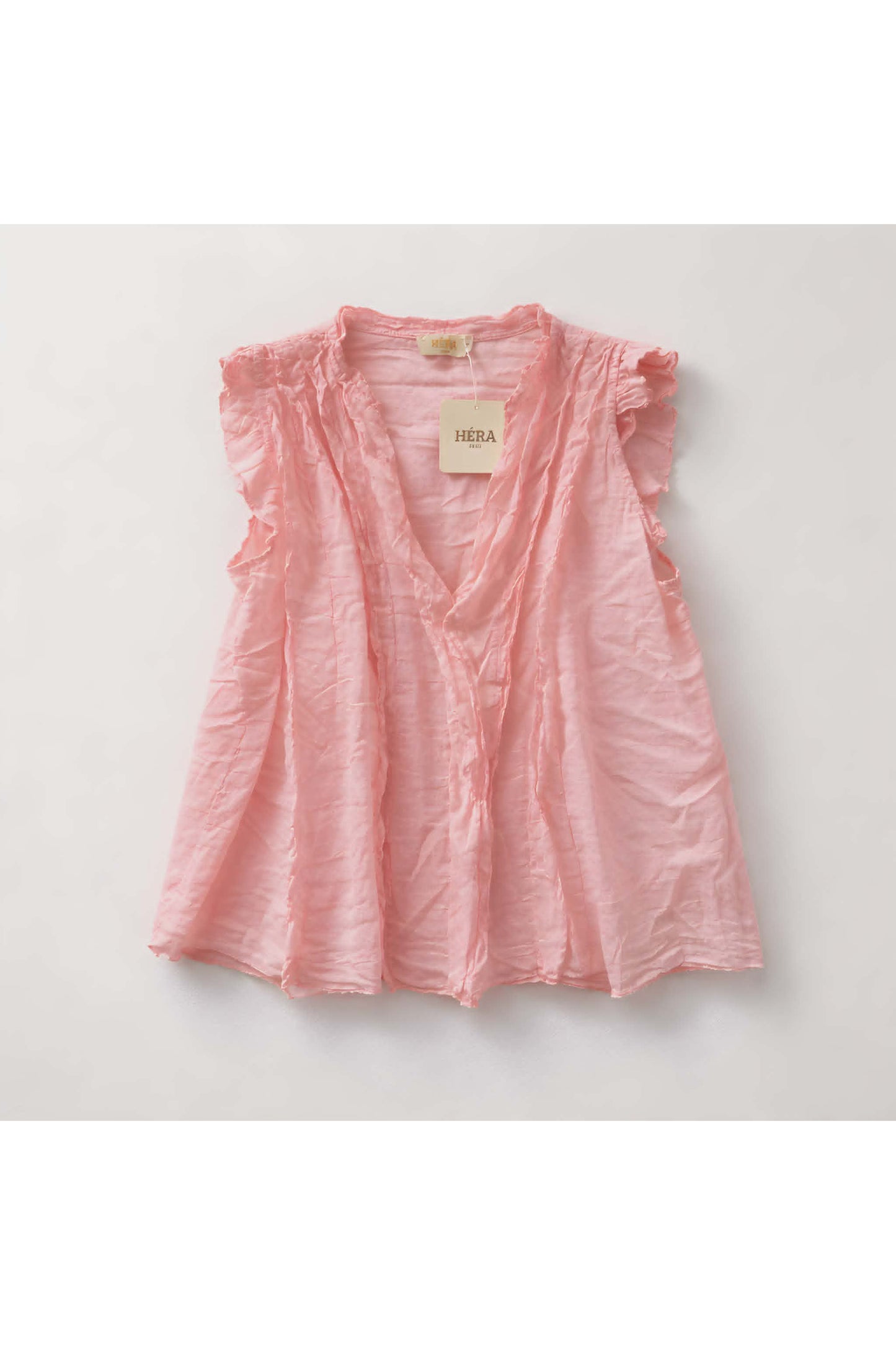 Bloesje zonder mouwen roze