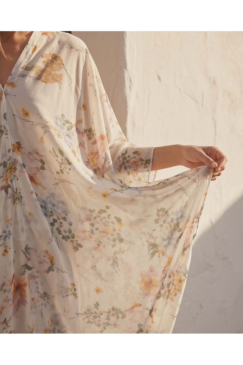 Bohemian maxi jurk met bloemenprint