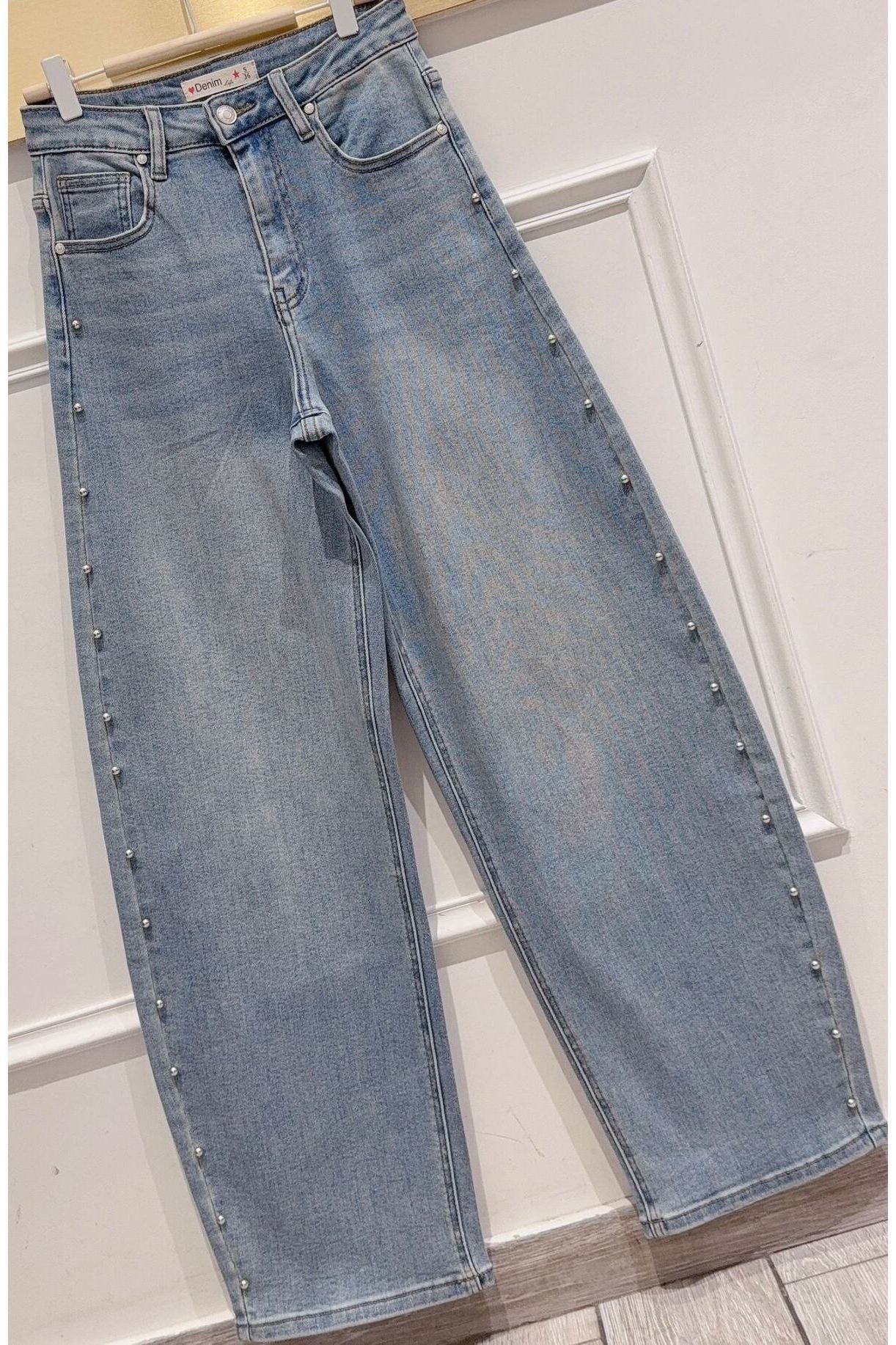 Balloon jeans met studs