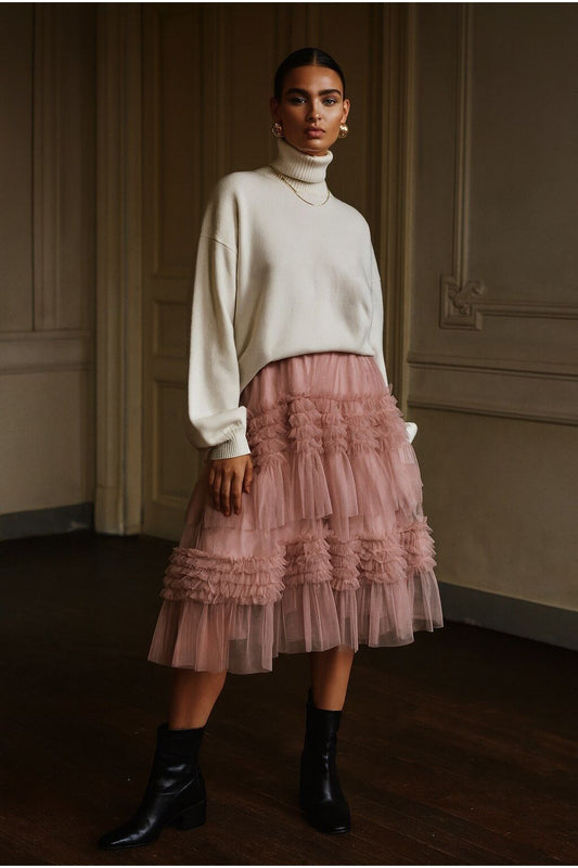 Tule Rokkenromance-Roze