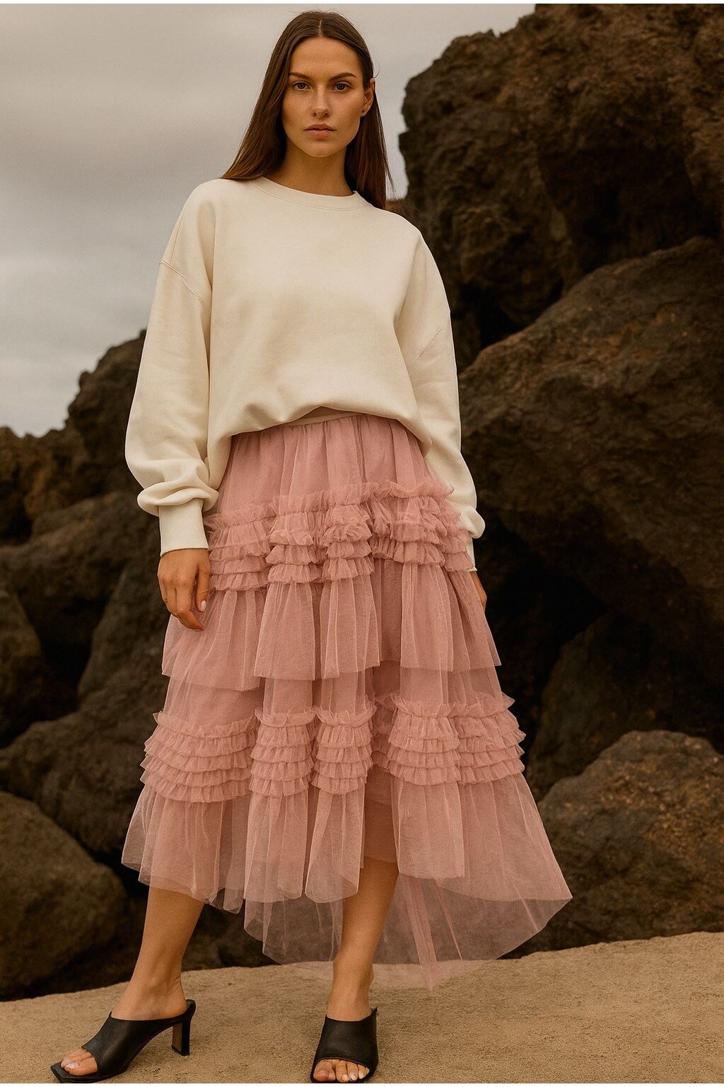 Tule Rokkenromance-Roze