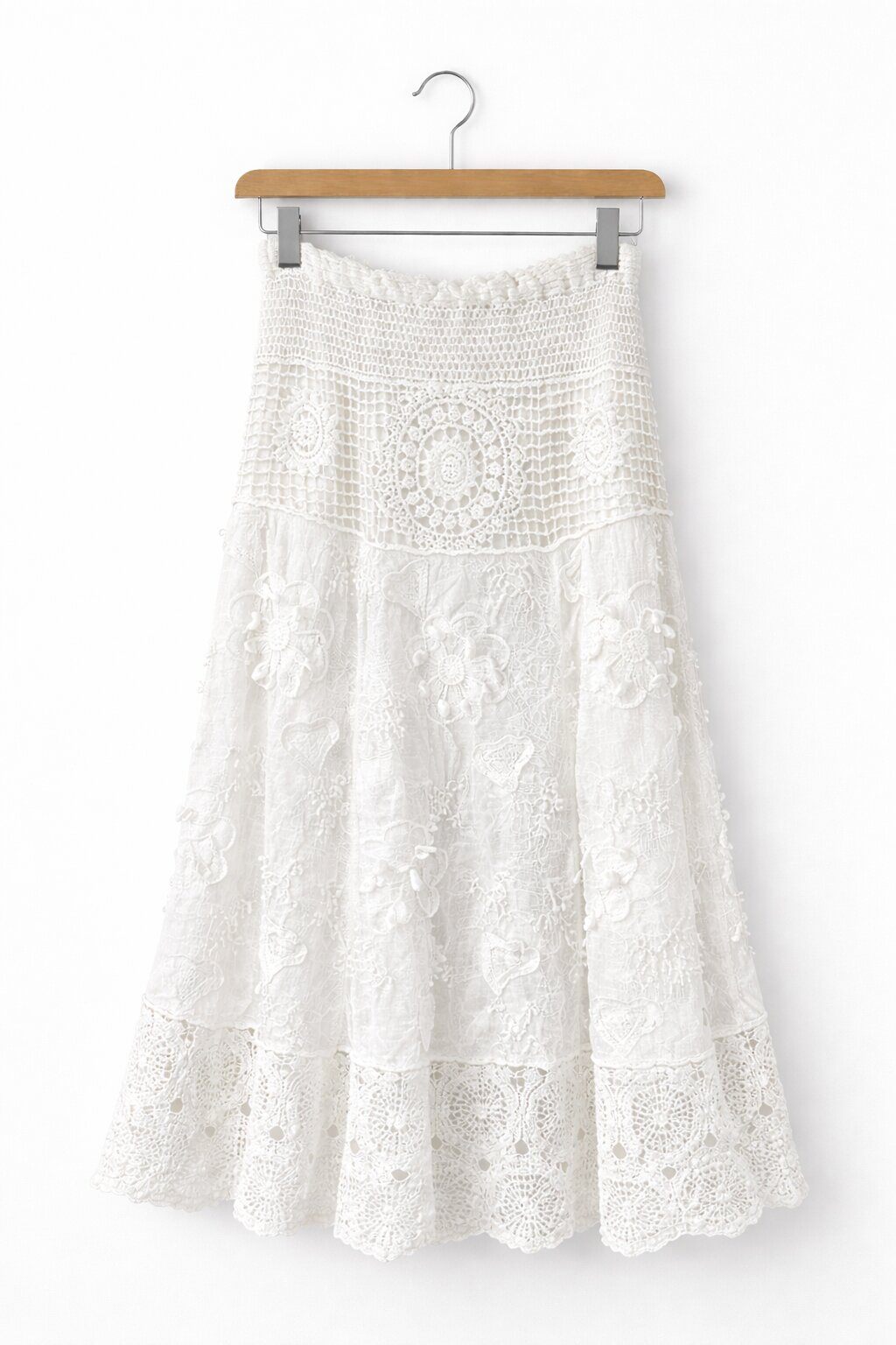 Boho Couture Rok Wit