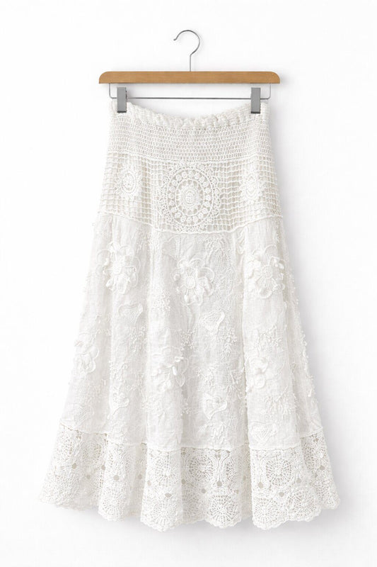 Boho Couture Rok Wit