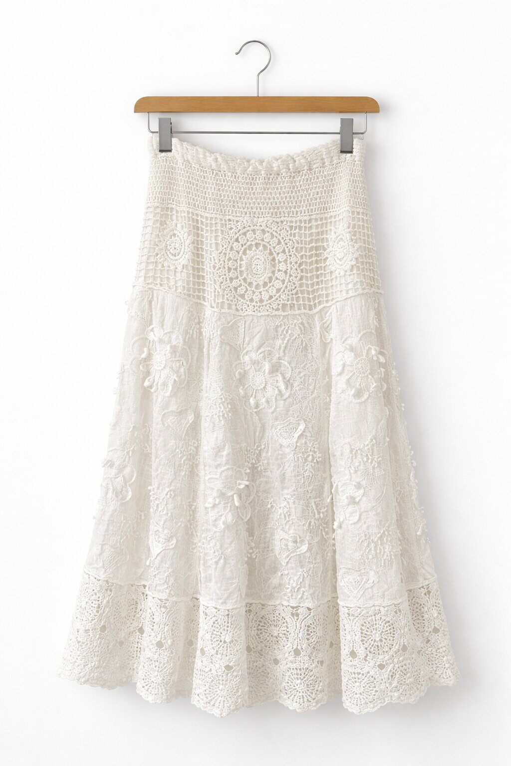 Boho Couture Rok Ecru