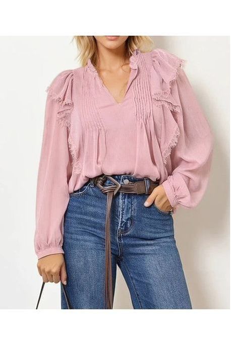 Bloes Ruches Oud Roze