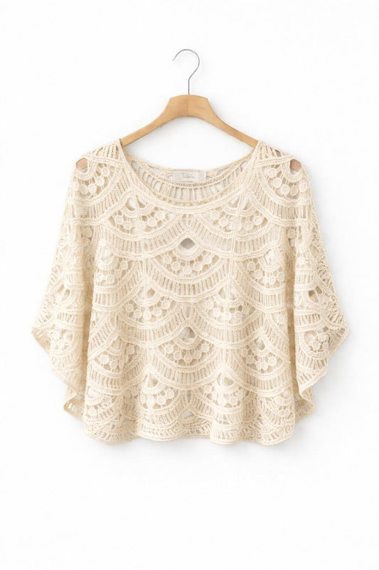 Crochet top ecru