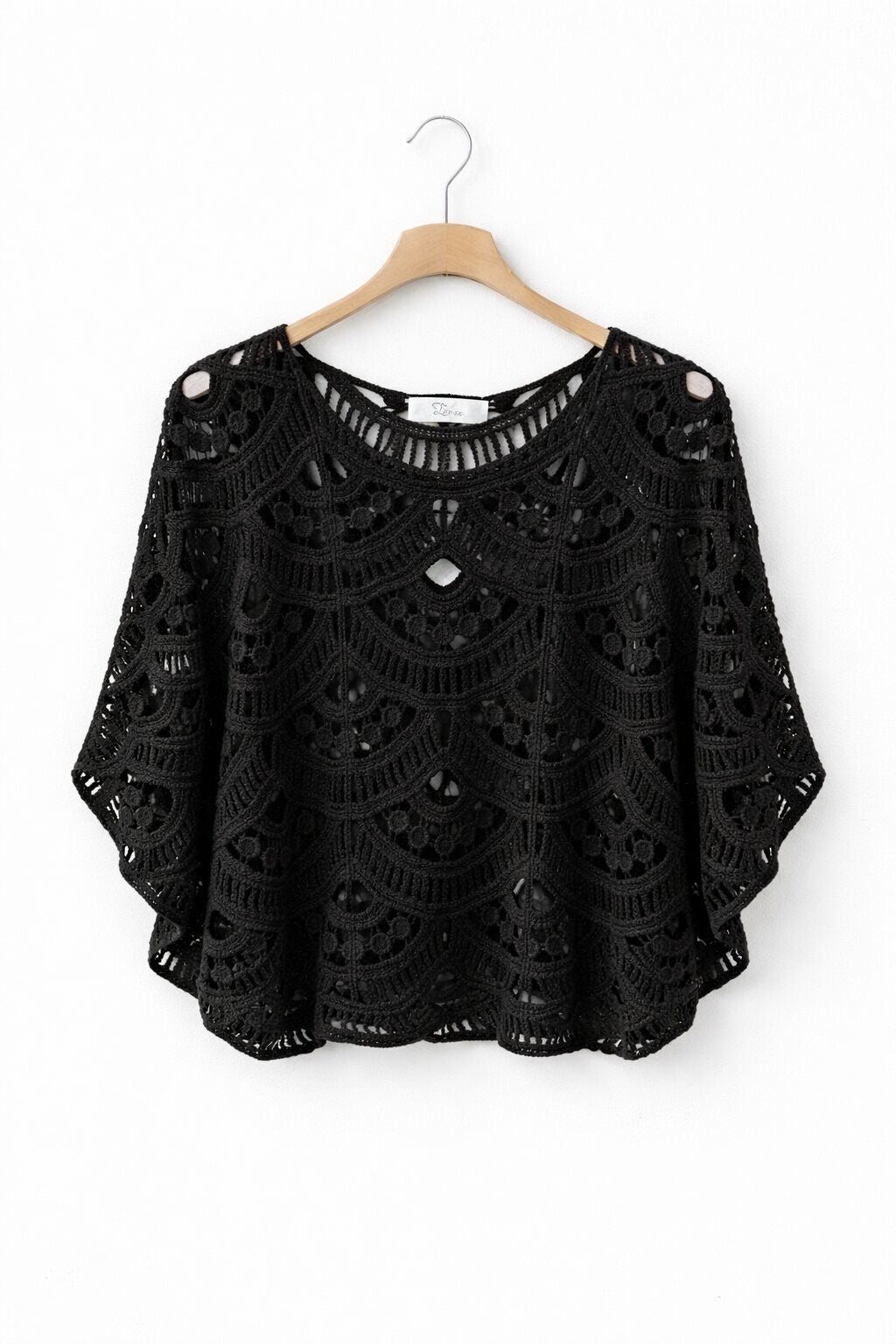 Crochet top zwart