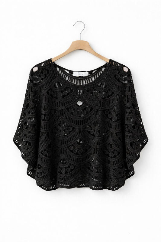 Crochet top zwart