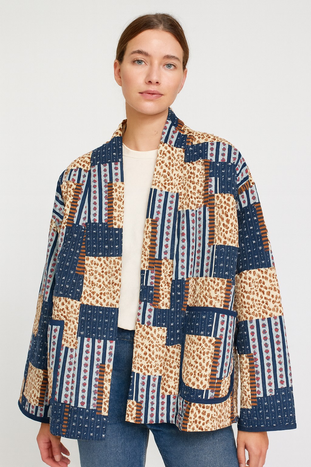 Patchwork Jacket Marine