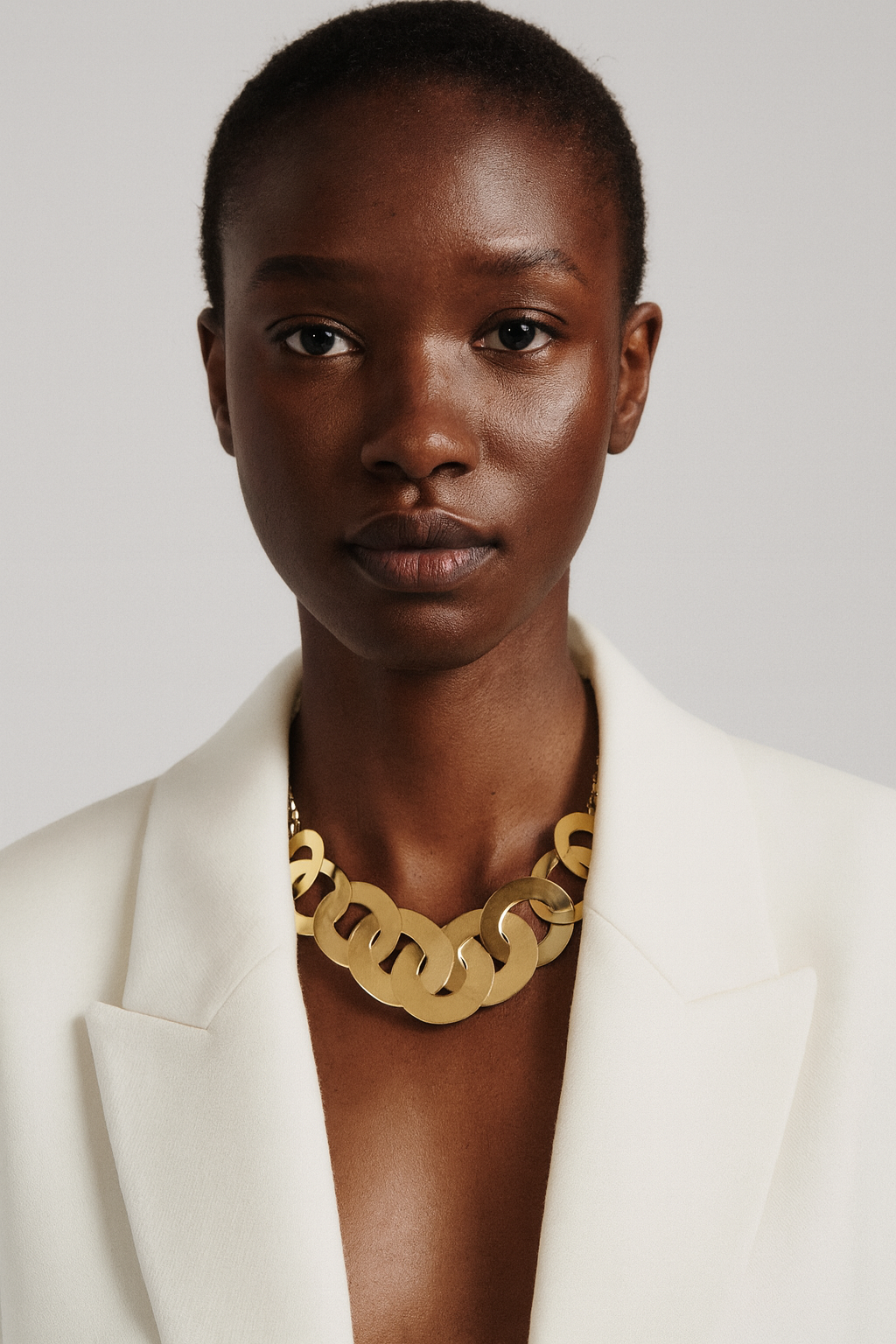 Stalen halsketting met verstrengelde schakels Goud