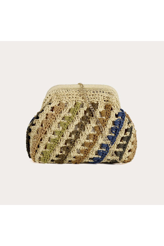 Boho Stro Crossbodytas – Naturel Multicolor
