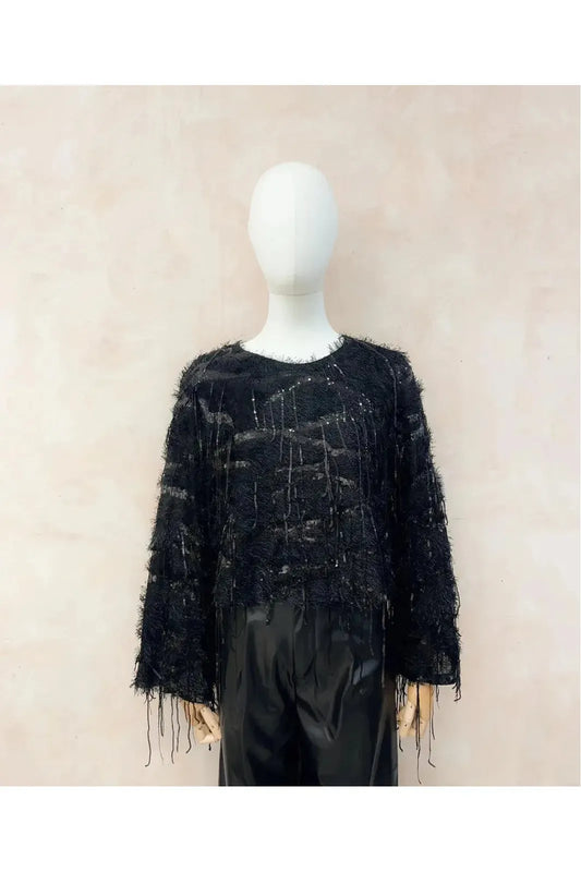 Pull Shimmer Feather Black