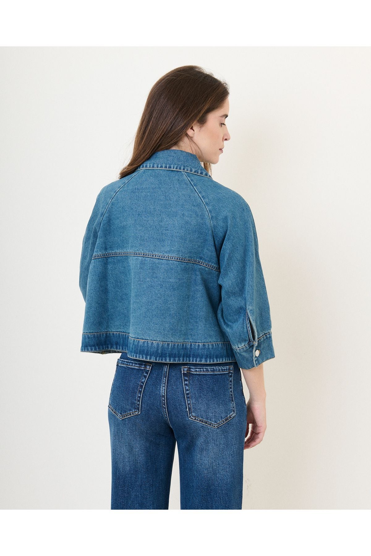 Denim Vest met Knopen