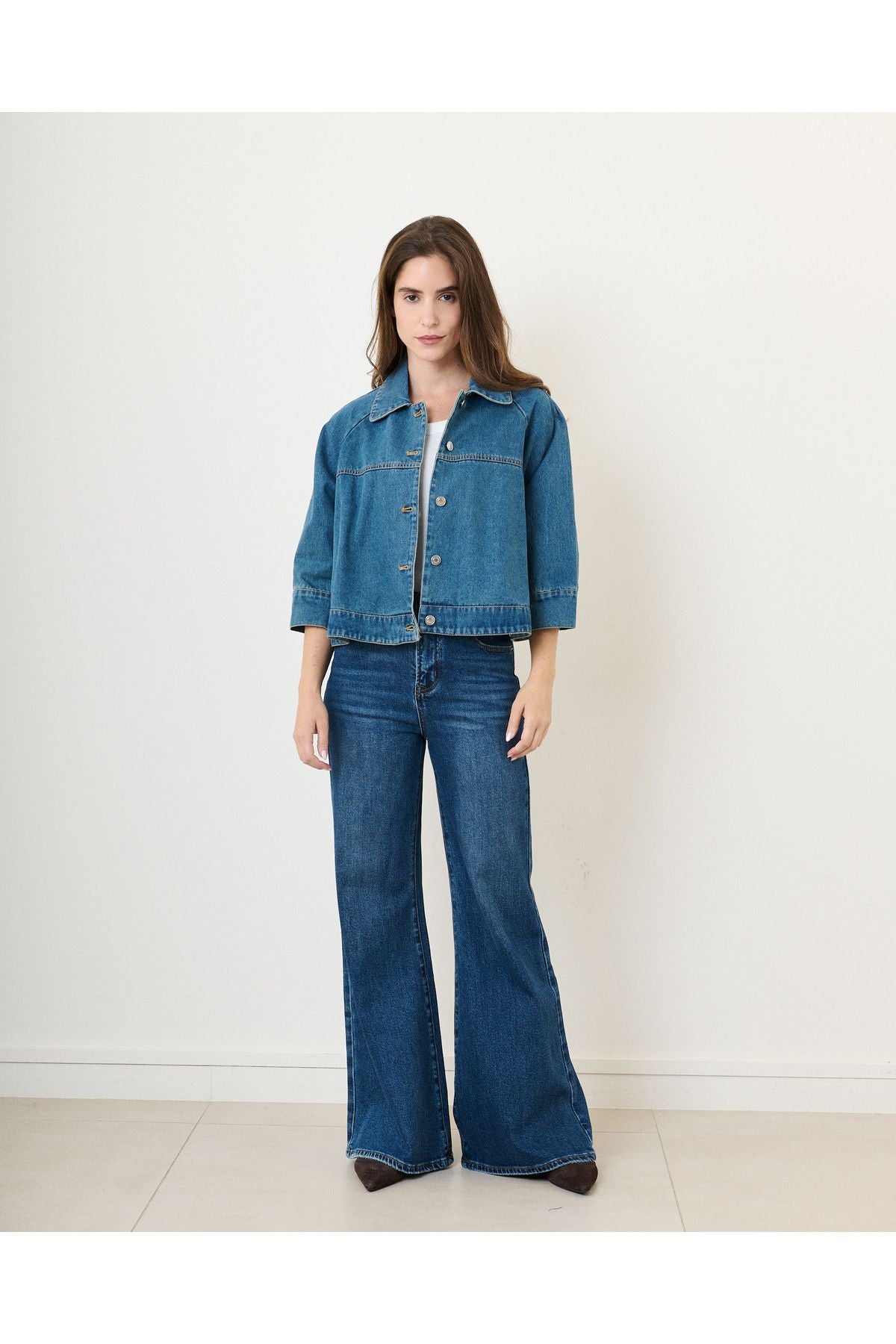 Denim Vest met Knopen